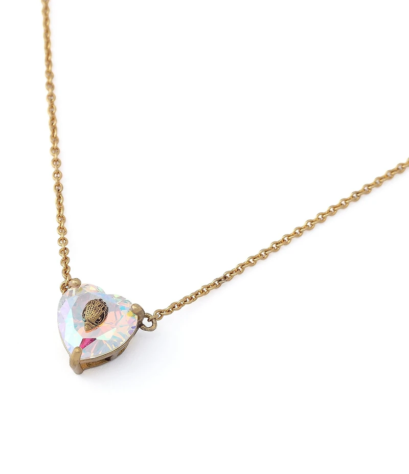 Kurt Geiger London Signature Eagle Heart Gem Short Pendant Necklace