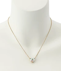 Kurt Geiger London Signature Eagle Heart Gem Short Pendant Necklace