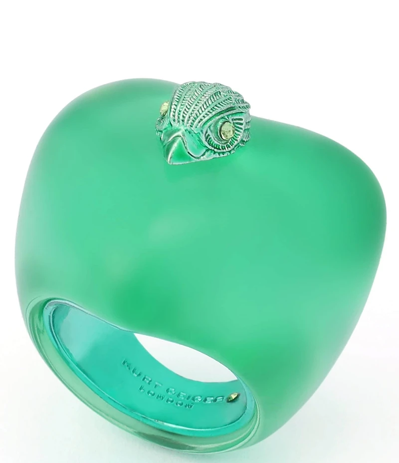 Kurt Geiger London Signature Eagle Heart Jelly Cocktail Ring