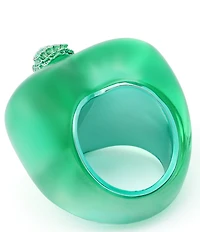 Kurt Geiger London Signature Eagle Heart Jelly Cocktail Ring