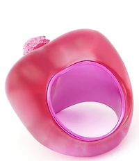 Kurt Geiger London Signature Eagle Heart Jelly Cocktail Ring