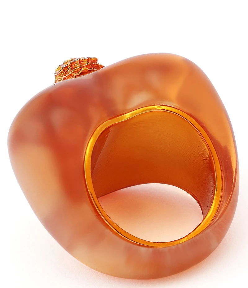 Kurt Geiger London Signature Eagle Heart Jelly Cocktail Ring