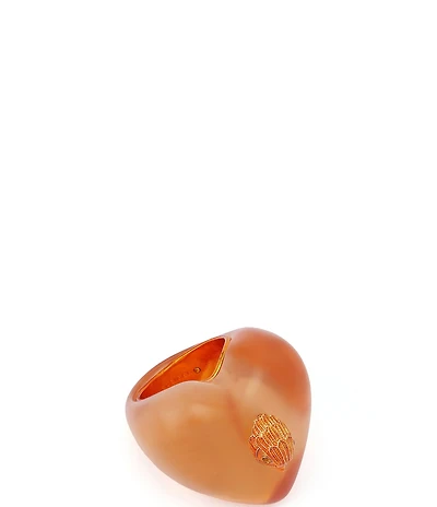 Kurt Geiger London Signature Eagle Heart Jelly Cocktail Ring