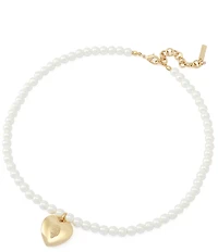 Kurt Geiger London Signature Eagle Heart Pearl Short Pendant Necklace