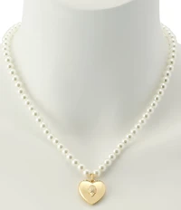 Kurt Geiger London Signature Eagle Heart Pearl Short Pendant Necklace