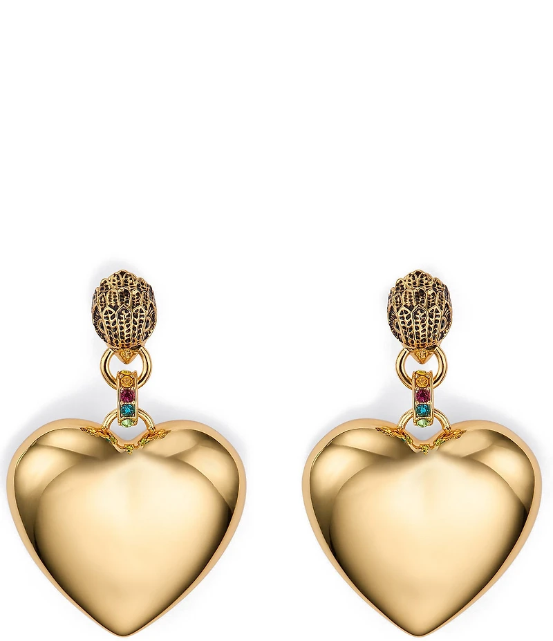 Kurt Geiger London Signature Eagle Heart Statement Drop Earrings