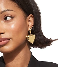 Kurt Geiger London Signature Eagle Heart Statement Drop Earrings