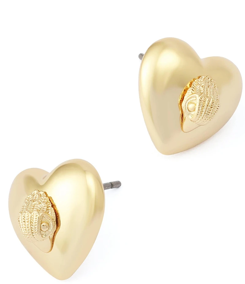 Kurt Geiger London Signature Eagle Heart Stud Earrings