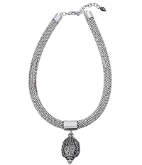 Kurt Geiger London Signature Eagle Mesh Statement Rope Collar Necklace
