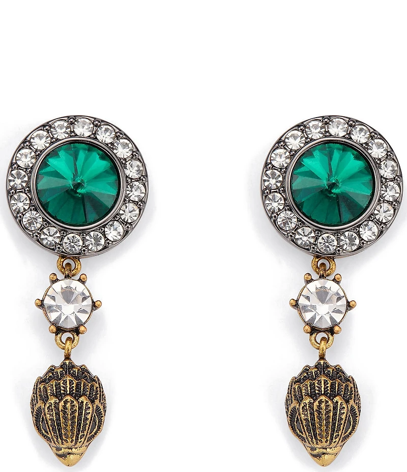 Kurt Geiger London Signature Eagle Octavia Gemstone Drop Earrings