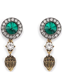 Kurt Geiger London Signature Eagle Octavia Gemstone Drop Earrings