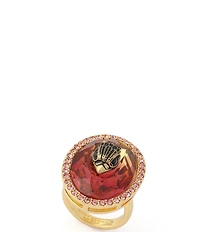Kurt Geiger London Signature Eagle Oval Gemstone Cocktail Ring