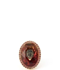 Kurt Geiger London Signature Eagle Oval Gemstone Cocktail Ring