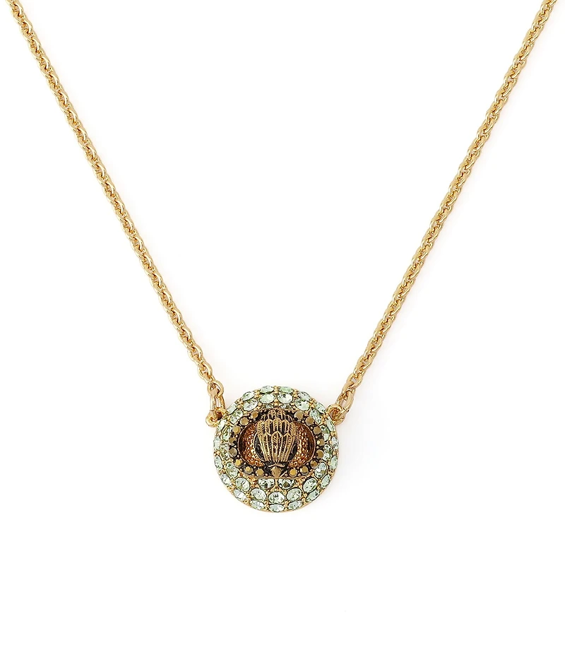 Kurt Geiger London Signature Eagle Pav Dome Short Pendant Necklace