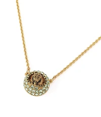 Kurt Geiger London Signature Eagle Pav Dome Short Pendant Necklace