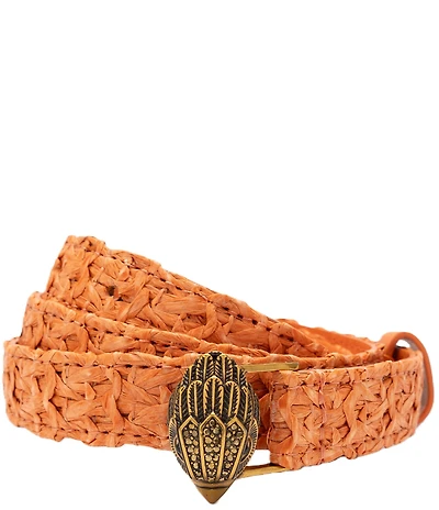 Kurt Geiger London Signature Eagle Raffia Belt