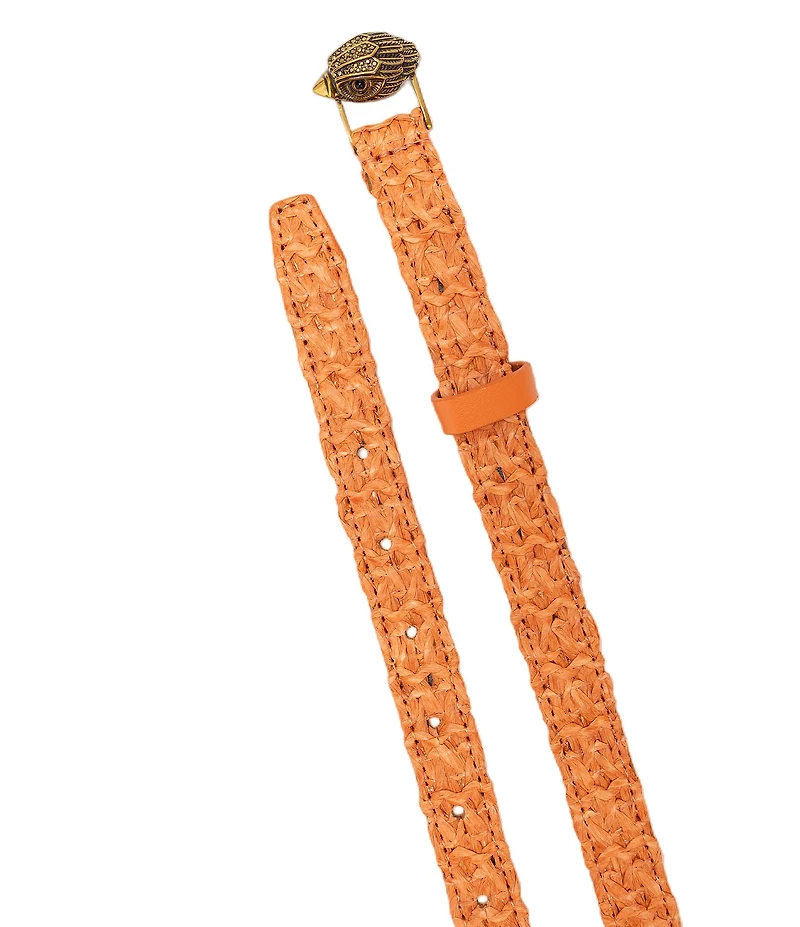 Kurt Geiger London Signature Eagle Raffia Belt