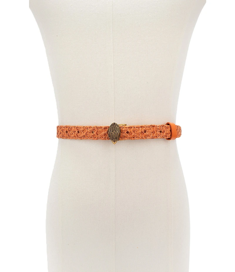 Kurt Geiger London Signature Eagle Raffia Belt