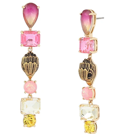 Kurt Geiger London Signature Eagle Resin Gemstone Linear Earrings