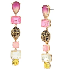 Kurt Geiger London Signature Eagle Resin Gemstone Linear Earrings