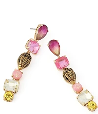 Kurt Geiger London Signature Eagle Resin Gemstone Linear Earrings