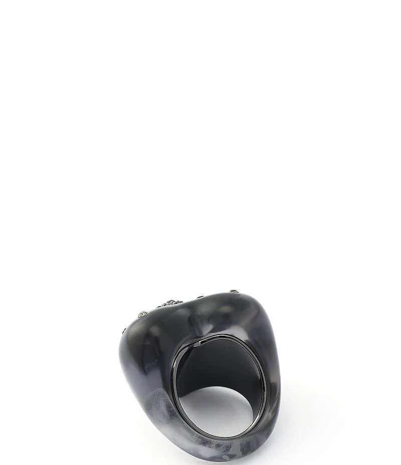 Kurt Geiger London Signature Eagle Resin Heart Cocktail Ring