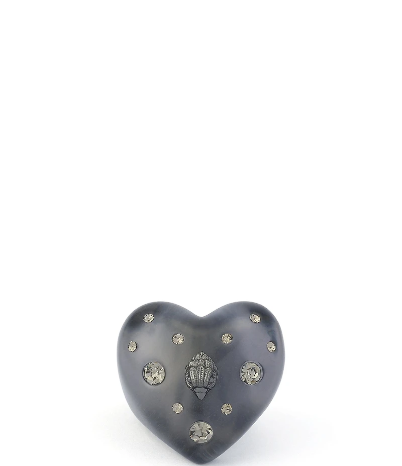Kurt Geiger London Signature Eagle Resin Heart Cocktail Ring