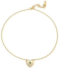 Kurt Geiger London Signature Eagle Resin Heart Short Pendant Necklace