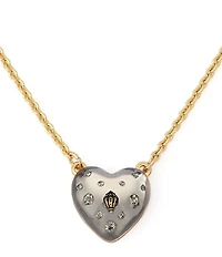 Kurt Geiger London Signature Eagle Resin Heart Short Pendant Necklace