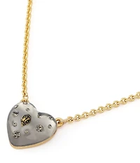 Kurt Geiger London Signature Eagle Resin Heart Short Pendant Necklace