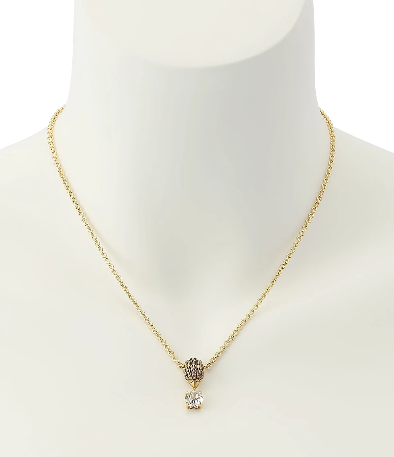 Kurt Geiger London Signature Eagle Stone Short Pendant Necklace