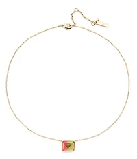 Kurt Geiger London Signature Eagle Tourmaline Short Pendant Necklace