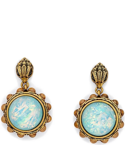 Kurt Geiger London Signature Eagle Vintage Cabochon Drop Earrings
