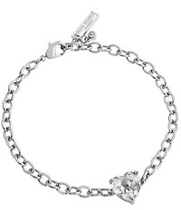 Kurt Geiger London Signature Heart Gem Charm Line Bracelet