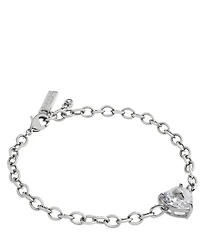 Kurt Geiger London Signature Heart Gem Charm Line Bracelet