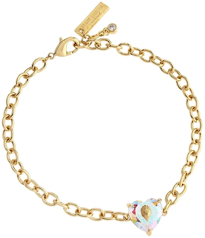Kurt Geiger London Signature Heart Gem Charm Line Bracelet