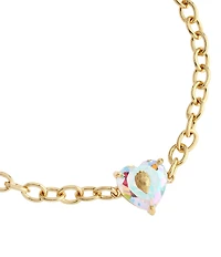 Kurt Geiger London Signature Heart Gem Charm Line Bracelet