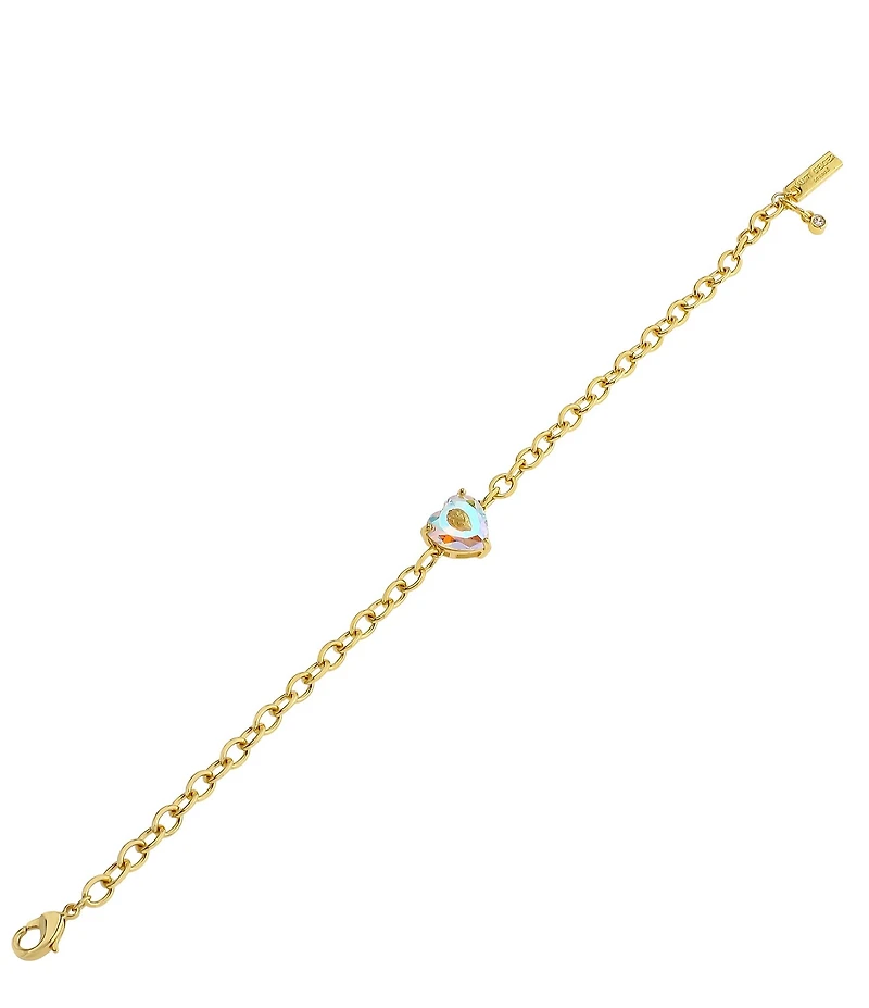 Kurt Geiger London Signature Heart Gem Charm Line Bracelet