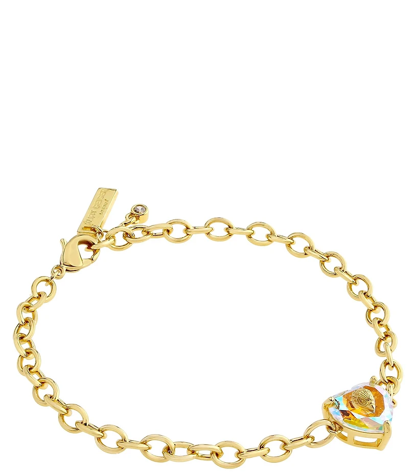 Kurt Geiger London Signature Heart Gem Charm Line Bracelet
