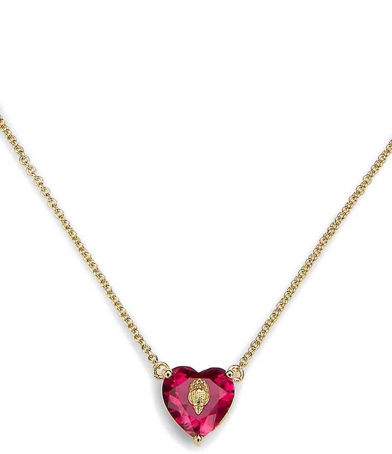 Kurt Geiger London Signature Heart Gem Short Pendant Necklace