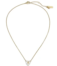 Kurt Geiger London Signature Heart Gem Short Pendant Necklace