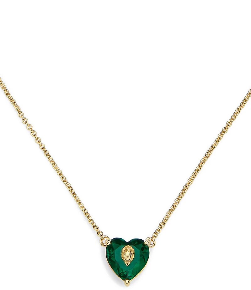 Kurt Geiger London Signature Heart Gem Short Pendant Necklace