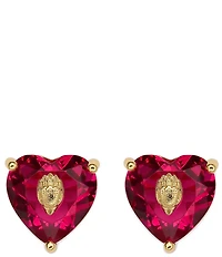 Kurt Geiger London Signature Heart Gem Stud Earrings