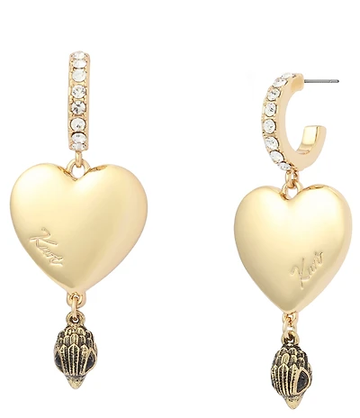 Kurt Geiger London Signature Kurt Eagle Heart Drop Earrings