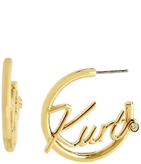 Kurt Geiger London Signature Kurt Script Hoop Earrings