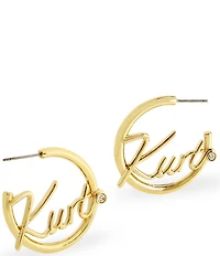 Kurt Geiger London Signature Kurt Script Hoop Earrings