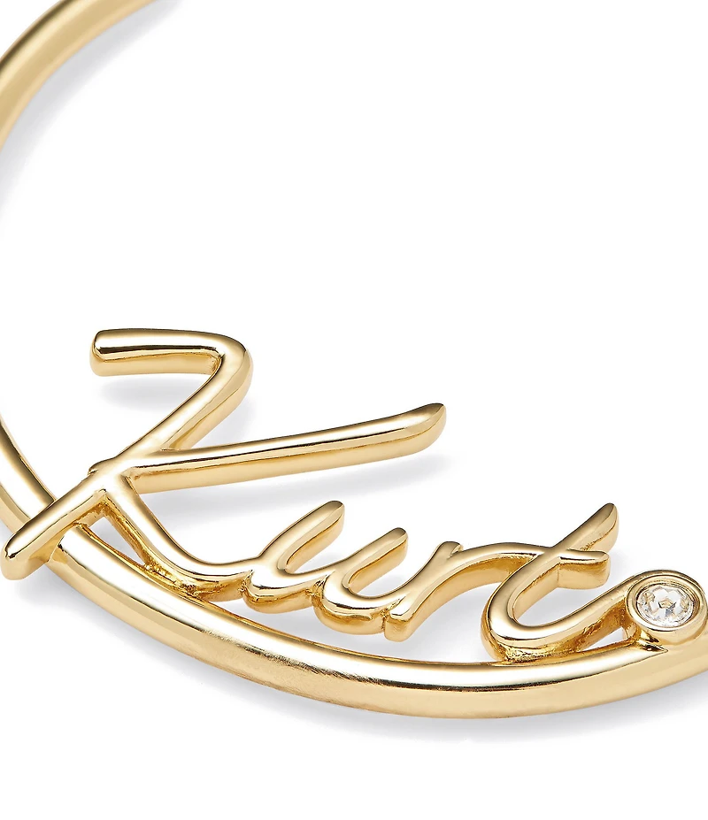 Kurt Geiger London Signature Kurt Script Large Hoop Earrings