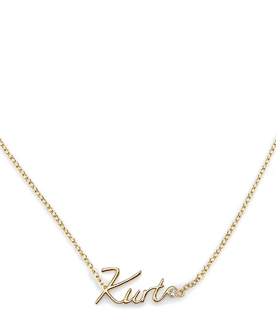 Kurt Geiger London Signature Kurt Script Short Pendant Necklace