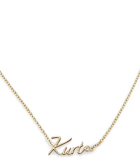 Kurt Geiger London Signature Kurt Script Short Pendant Necklace