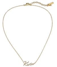 Kurt Geiger London Signature Kurt Script Short Pendant Necklace